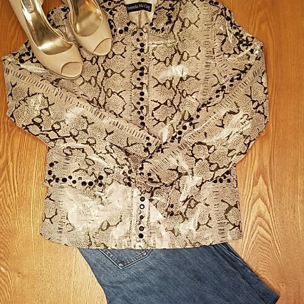 Pamela McCoy Leather Jacket